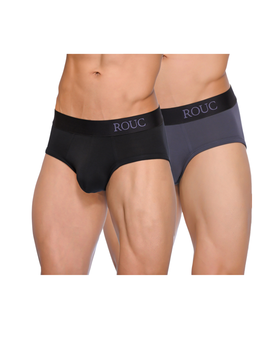 Men Underwear - BRIEFS - 2 Pack (Black & Grey)
